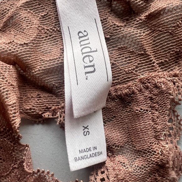 Auden Women's Allover Lace Thong - Auden Mauve XS - Picture 4 of 4